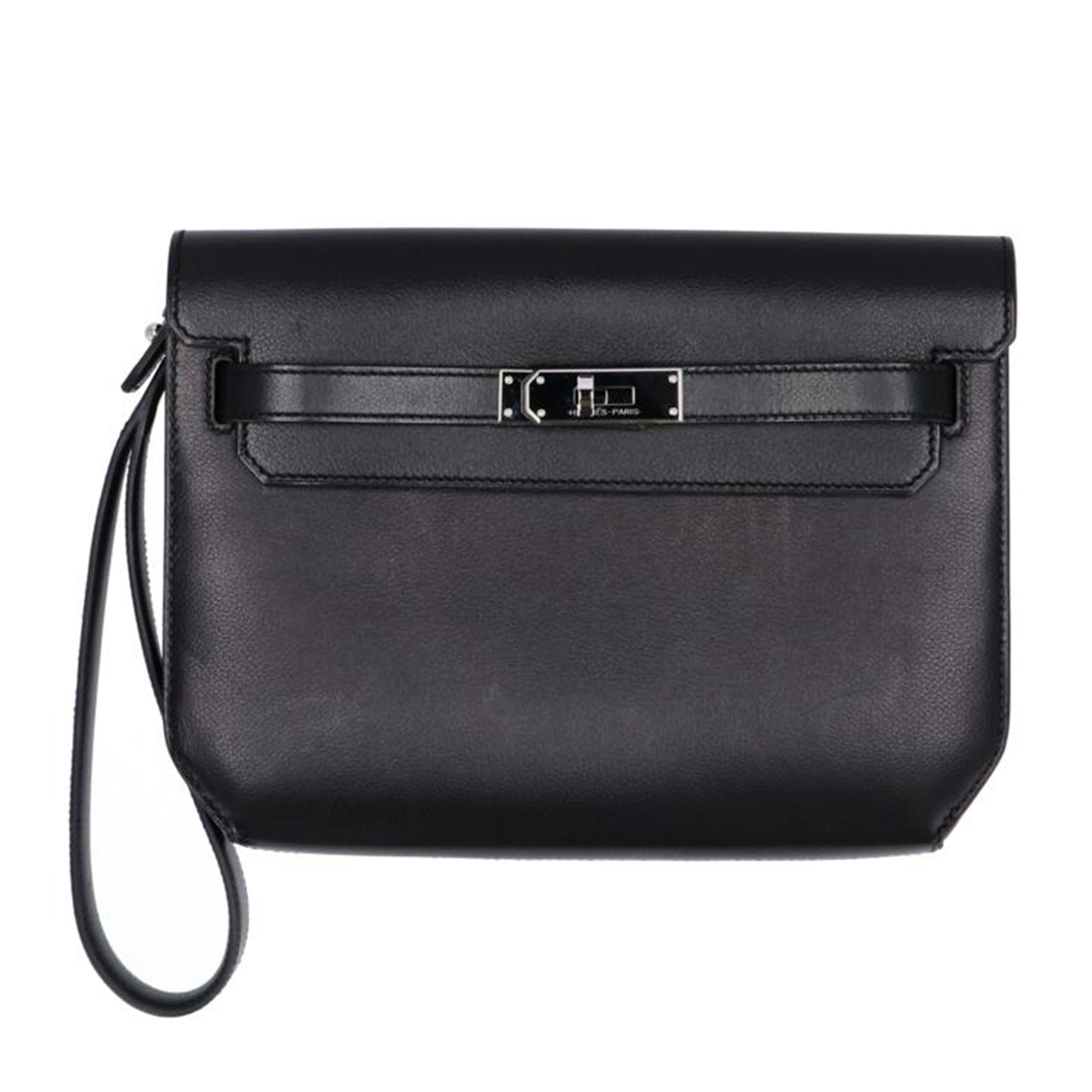 HERMES エルメス セカンドバッグ 2022年頃製造/ケリーデペッシュ25/ヴォーエヴァーカラー/ノワール //U CT 748 GD/ABランク/75