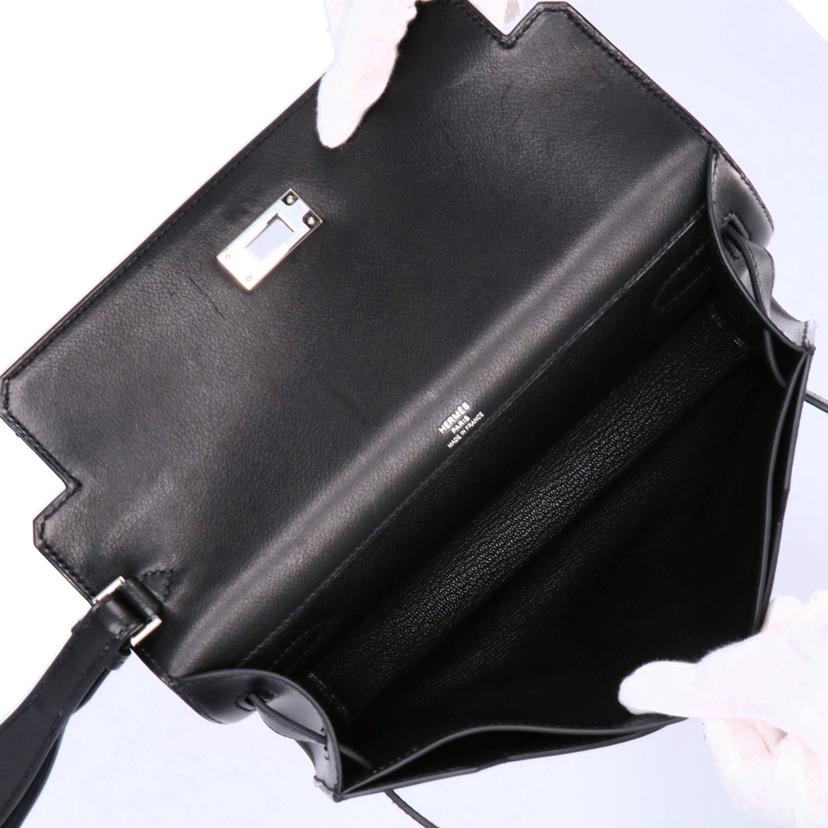 HERMES エルメス セカンドバッグ 2022年頃製造/ケリーデペッシュ25/ヴォーエヴァーカラー/ノワール //U CT 748 GD/ABランク/75