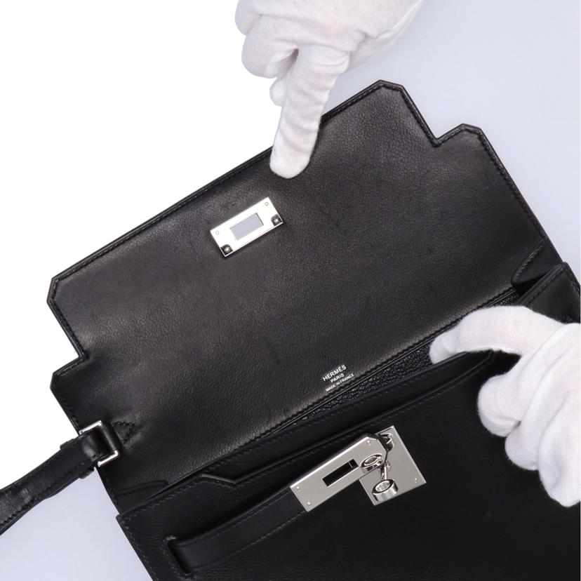 HERMES エルメス セカンドバッグ 2022年頃製造/ケリーデペッシュ25/ヴォーエヴァーカラー/ノワール //U CT 748 GD/ABランク/75