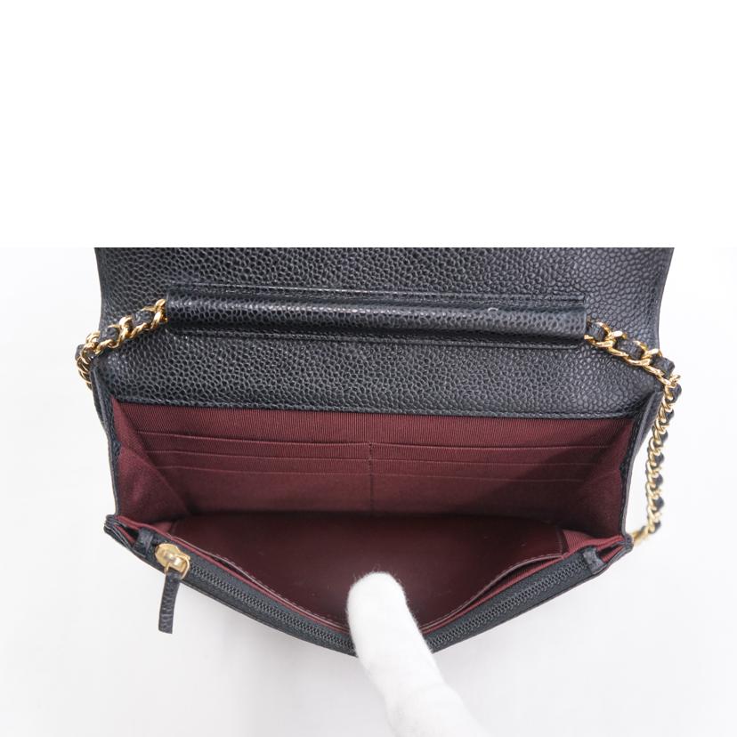 CHANEL シャネル/マトラッセキャビアスキンチェーンウォレット//21219988/ABランク/67