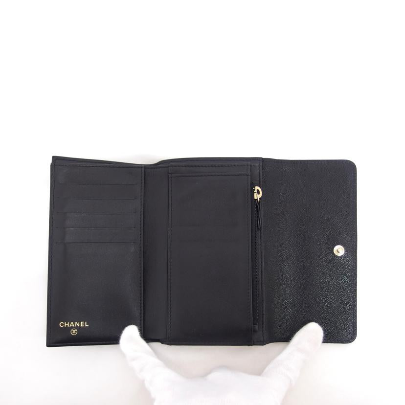 CHANEL シャネル/ボーイシャネル/三つ折り財布/ブラック//301*****/ABランク/04