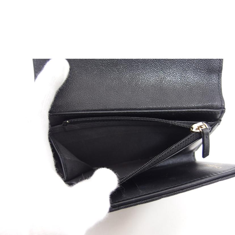 CHANEL シャネル/ボーイシャネル/三つ折り財布/ブラック//301*****/ABランク/04
