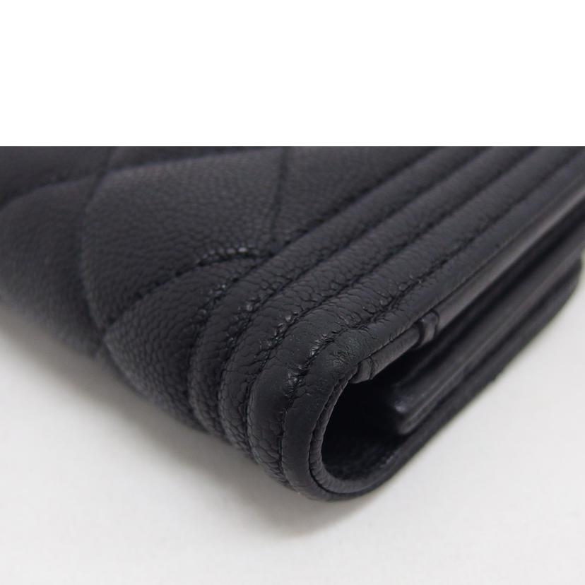 CHANEL シャネル/ボーイシャネル/三つ折り財布/ブラック//301*****/ABランク/04