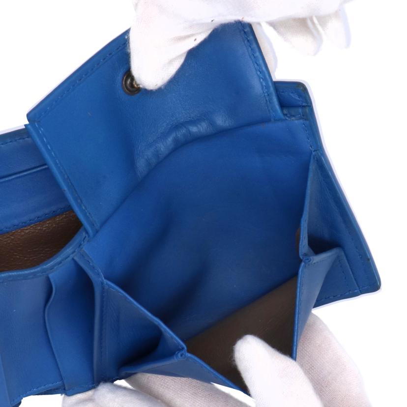BOTTEGA VENETA BOTTEGA VENETA/イントレチャート二つ折り財布/ターコイズ //P00743297C/Bランク/75