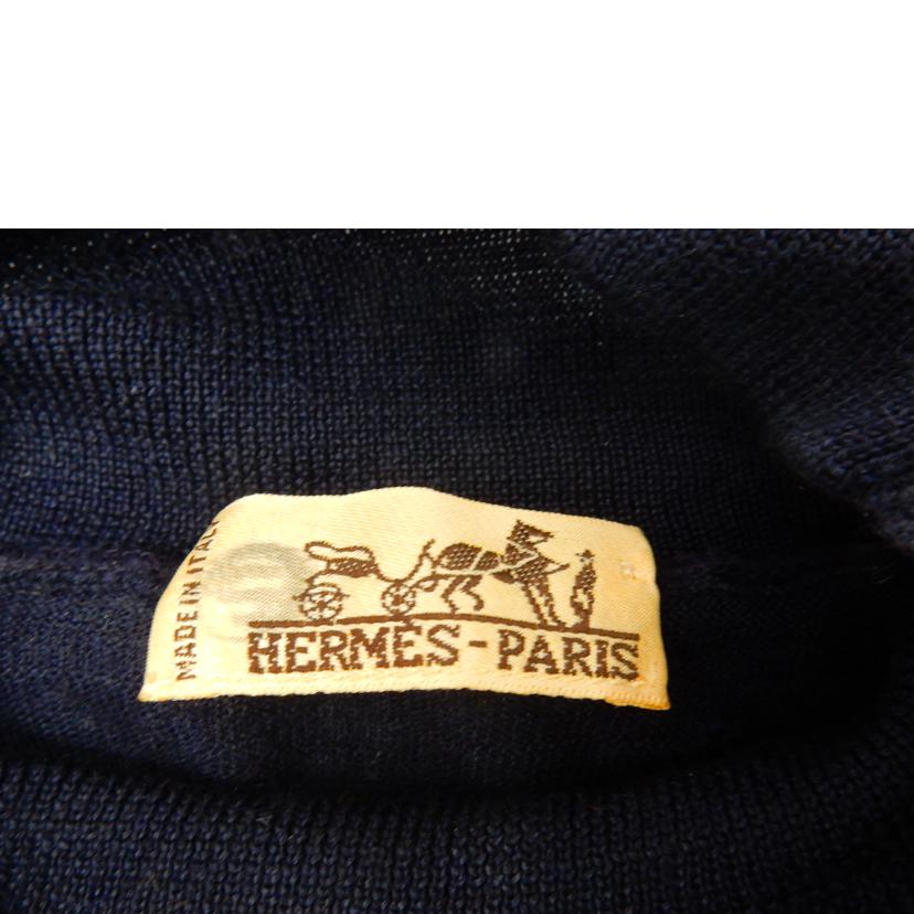 HERMES エルメス/カシミア混/ニット/金ボタン/ネイビー//ABランク/02