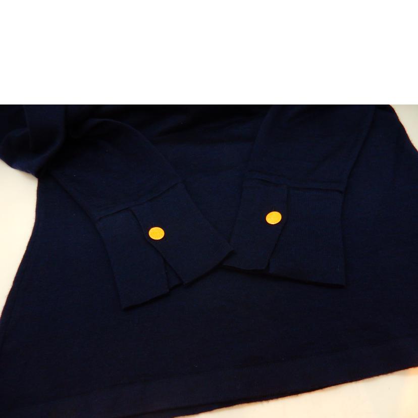 HERMES エルメス/カシミア混/ニット/金ボタン/ネイビー//ABランク/02