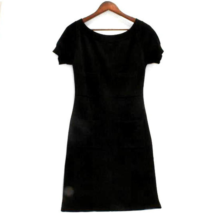 CHANEL シャネル/ニットポケットワンピブラック//Bランク/92