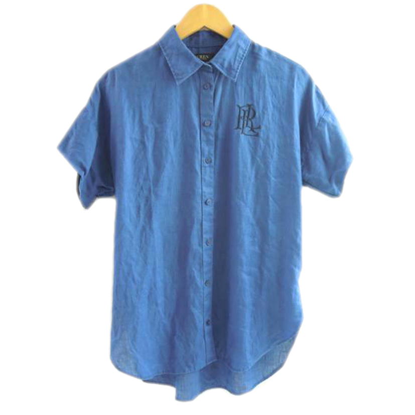 LAUREN RALPH LAUREN/LAUREN RALPH LAIREN リネン100% 半袖シャツ ブルー サイズS/03945310963//ABランク/83