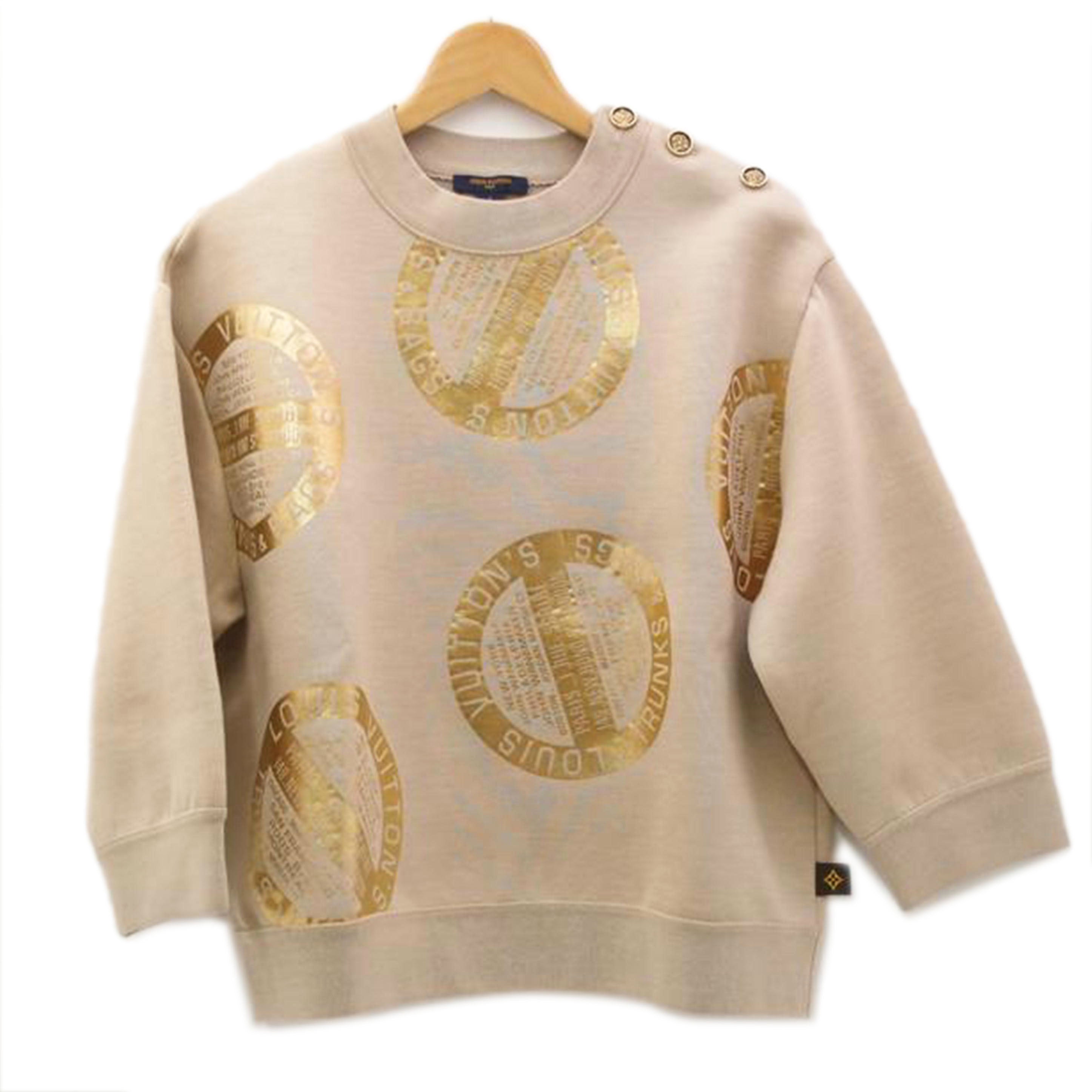 LOUIS VUITTON ルイヴィトン セーター レディース/TRUNK&BAGS七分丈ニット/ベージュ/サイズS//Aランク/69