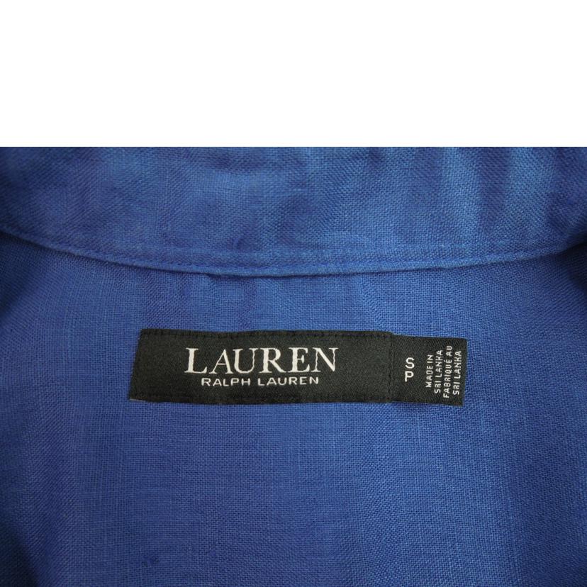 LAUREN RALPH LAUREN/LAUREN RALPH LAIREN リネン100% 半袖シャツ ブルー サイズS/03945310963//ABランク/83