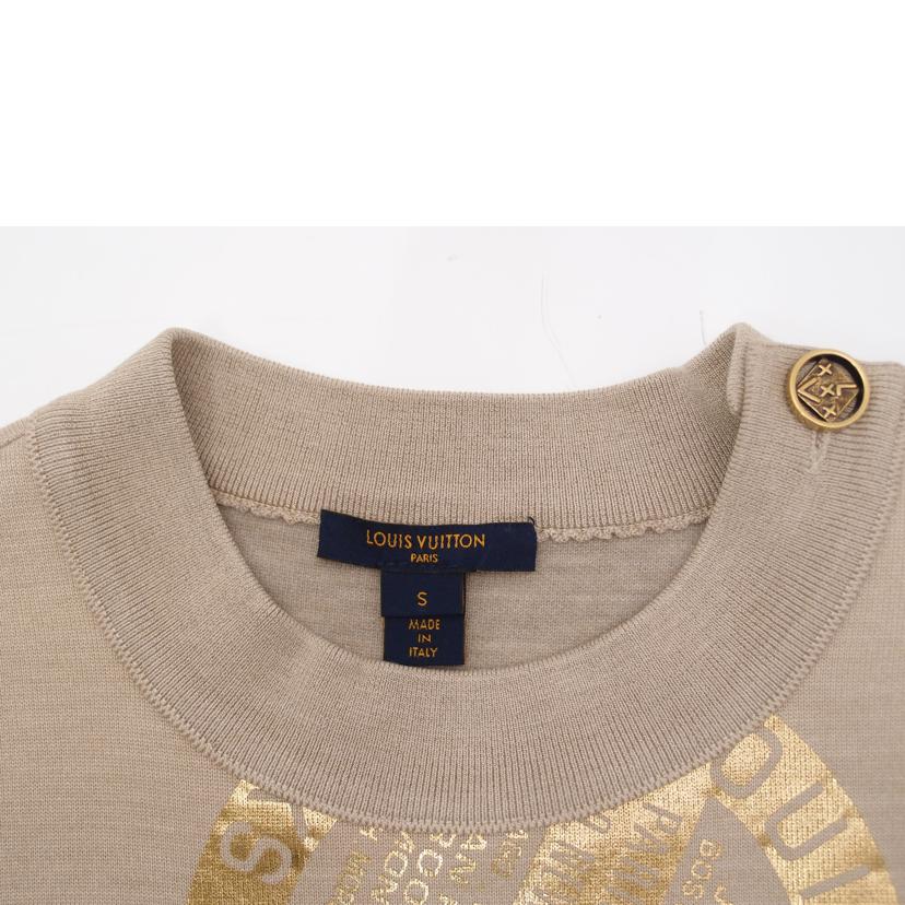 LOUIS VUITTON ルイヴィトン セーター レディース/TRUNK&BAGS七分丈ニット/ベージュ/サイズS//Aランク/69