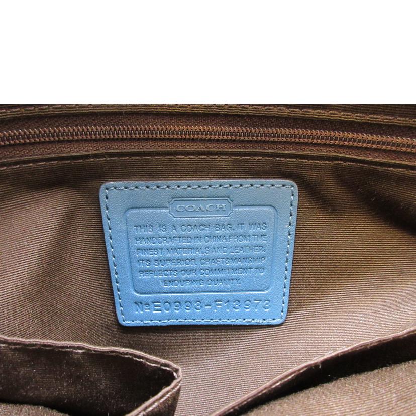 COACH コーチ/シグネチャー/レザー×キャンバストートバッグ/F13973//E0993/Bランク/13