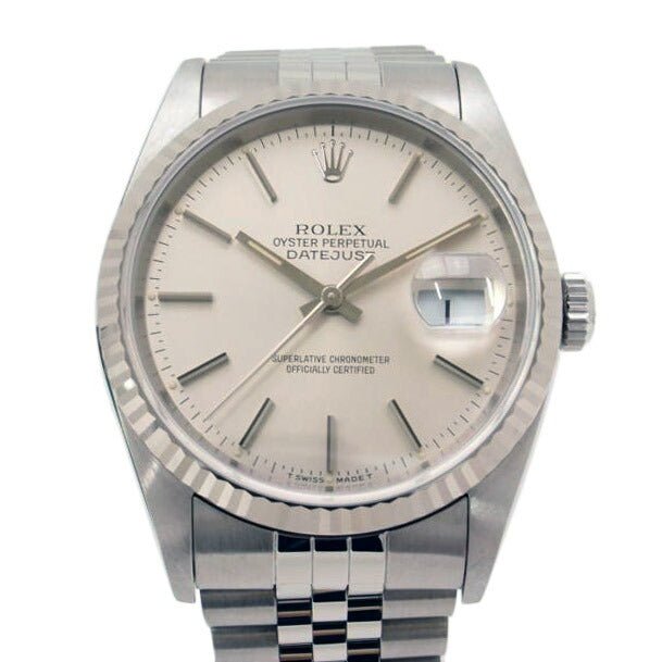 ROLEX ロレックス 1993年頃製造 オーバーホール済 新品仕上済 コンビ メンズ 腕時計 シルバー文字盤/デイトジャスト/S番/WG×SS/自動巻き/16234//S822966(1993)/SAランク/69