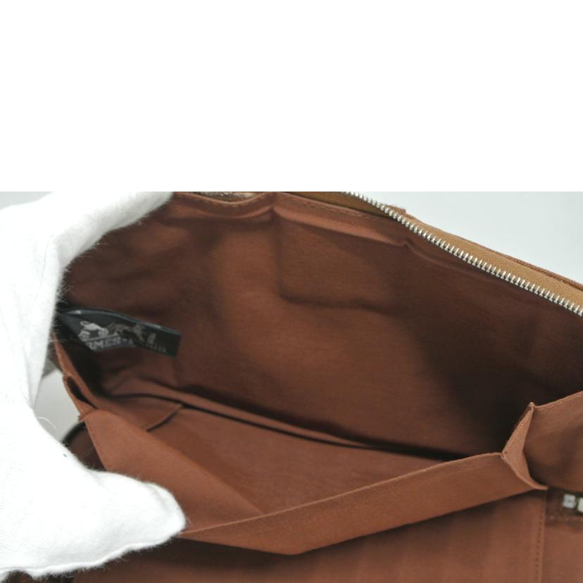 HERMES エルメス/フールトゥラウンドジップ長財布 茶紺//Bランク/87