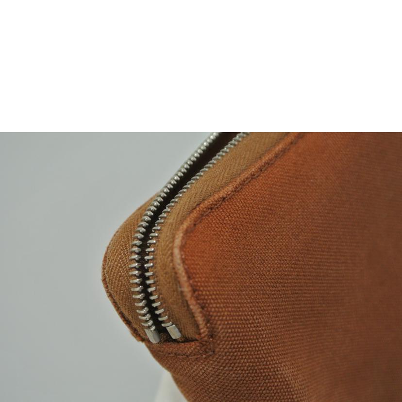 HERMES エルメス/フールトゥラウンドジップ長財布 茶紺//Bランク/87