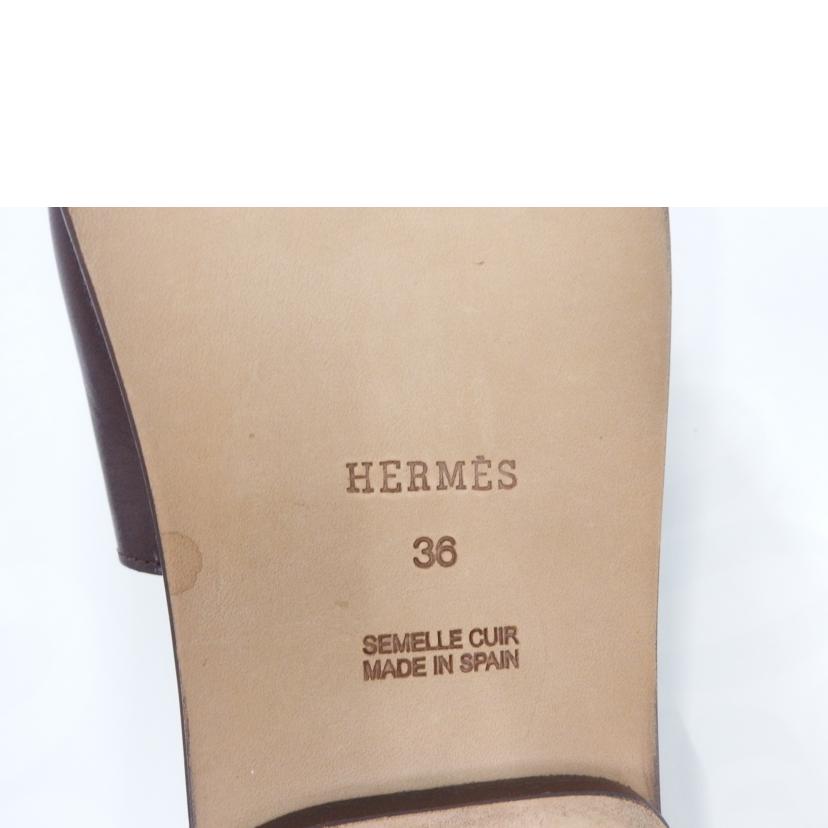 HERMES エルメス/HERMES Hモチーフレザーサンダル//ABランク/82