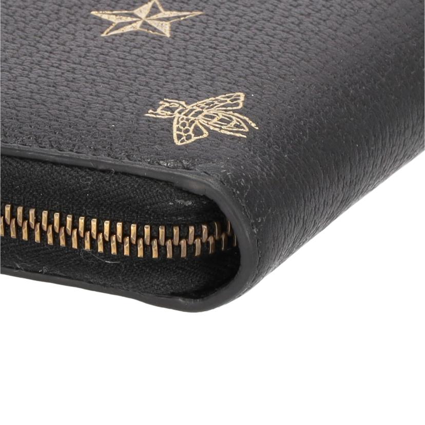 GUCCI グッチ/ビー&スタープリントレザーラウンドウォレット/495062//2149/ABランク/75