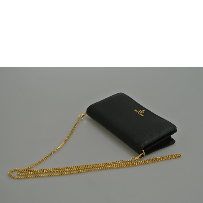 PRADA プラダ/チェーンショルダーバッグ 長財布黒//ABランク/87