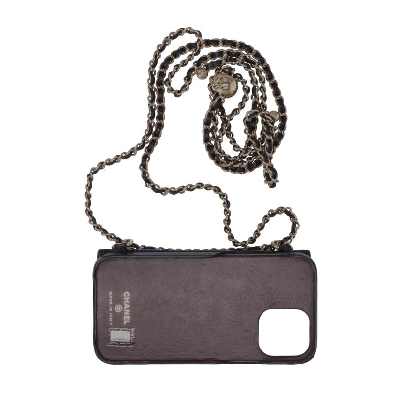 CHANEL シャネル/マトラッセ/ラムスキンi phone カバー/チェーンショルダー/iPhone12//307*****/ABランク/75