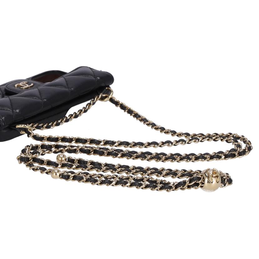 CHANEL シャネル/マトラッセ/ラムスキンi phone カバー/チェーンショルダー/iPhone12//307*****/ABランク/75