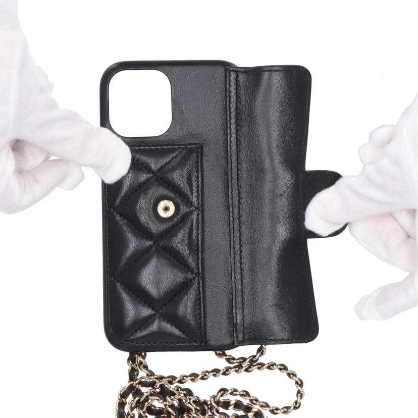 CHANEL シャネル/マトラッセ/ラムスキンi phone カバー/チェーンショルダー/iPhone12//307*****/ABランク/75