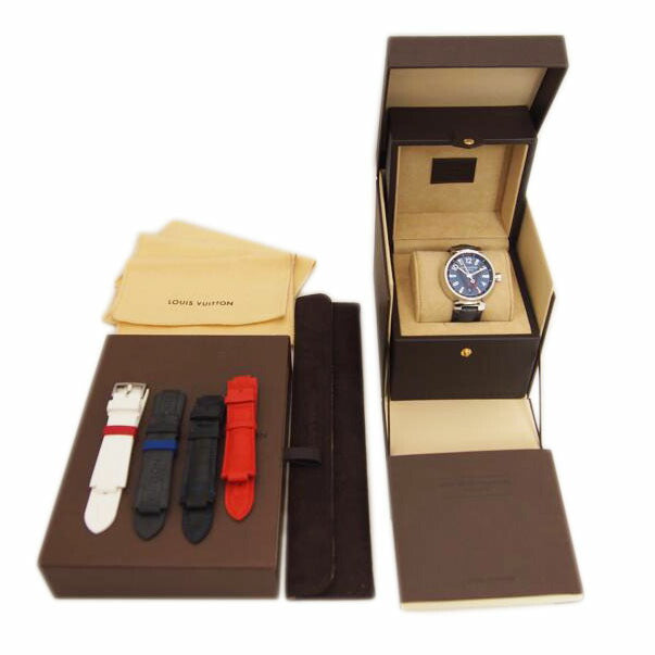 LV ルイ・ヴィトン/タンブールGMT/レザー/自動巻き/Q1157//TF1078/ABランク/76