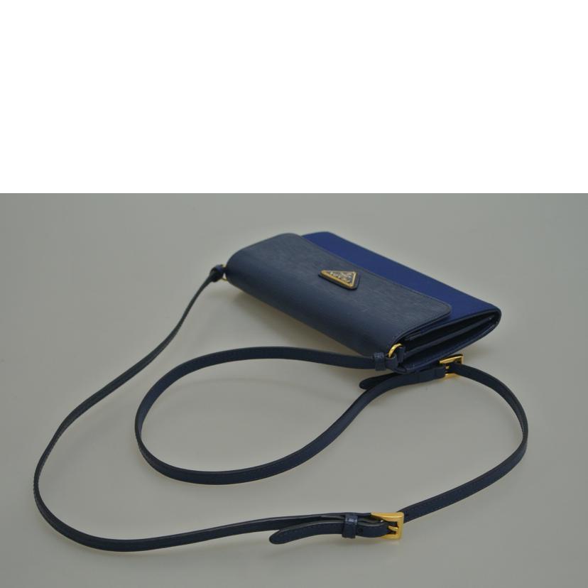 PRADA プラダ/ショルダー財布 紺/1MT437//224/Bランク/87