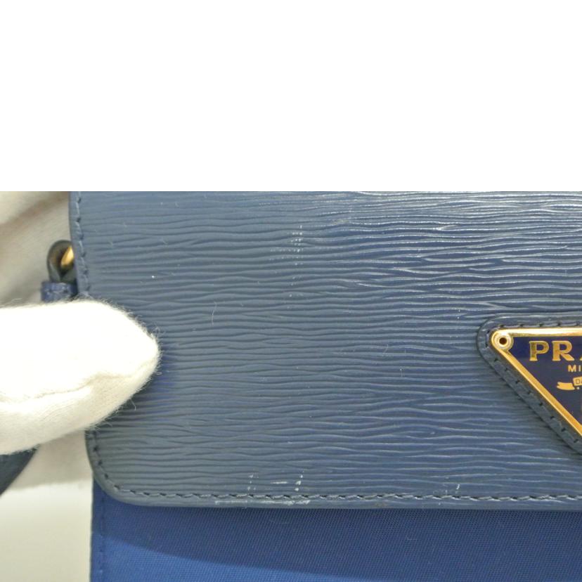 PRADA プラダ/ショルダー財布 紺/1MT437//224/Bランク/87
