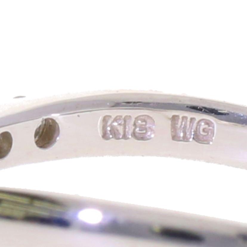 K18WG/K18WGダイヤR 0.14ct/#9/157-010/1.9g//0.14ct/Aランク/75