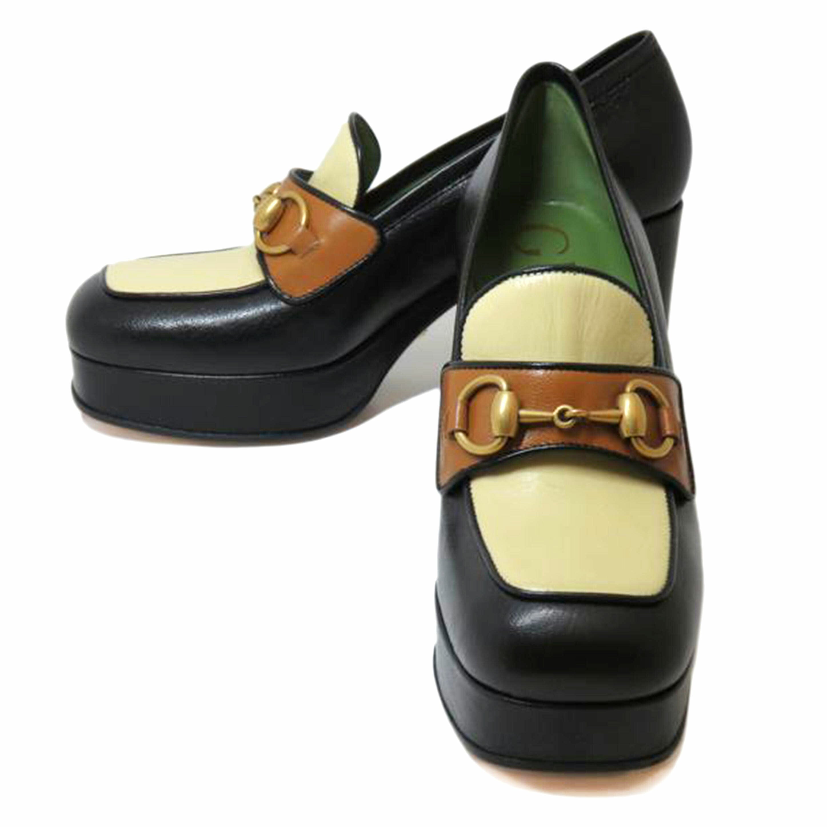 GUCCI/ホースビットレザープラットローファー/23.0cm/572228//SAランク/90