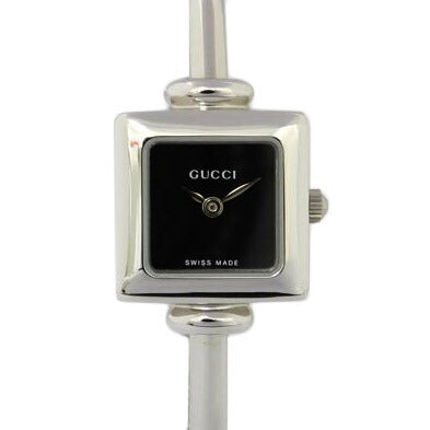 GUCCI グッチ/スクエアバングルウォッチ/黒文字盤/1900L//0243209/ABランク/88