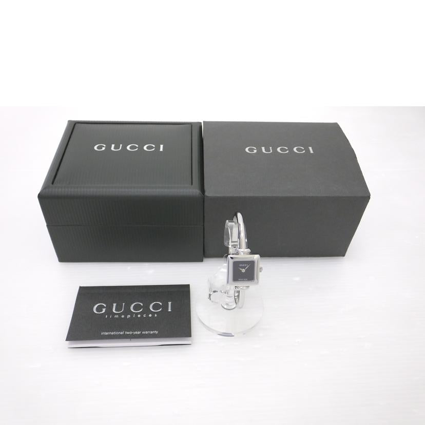 GUCCI グッチ/スクエアバングルウォッチ/黒文字盤/1900L//0243209/ABランク/88
