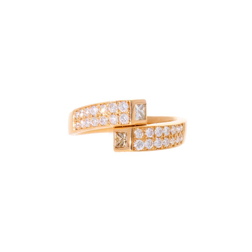 / ◎K18ダイヤリング0.33/0.67ct//Aランク/75