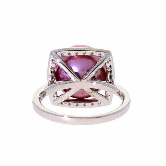 / PT900パールダイヤリング0.43ct//Aランク/75