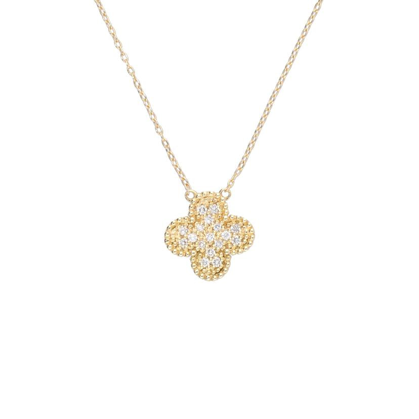 /◎ K18シェルダイヤネックレス0.15ct//Aランク/75