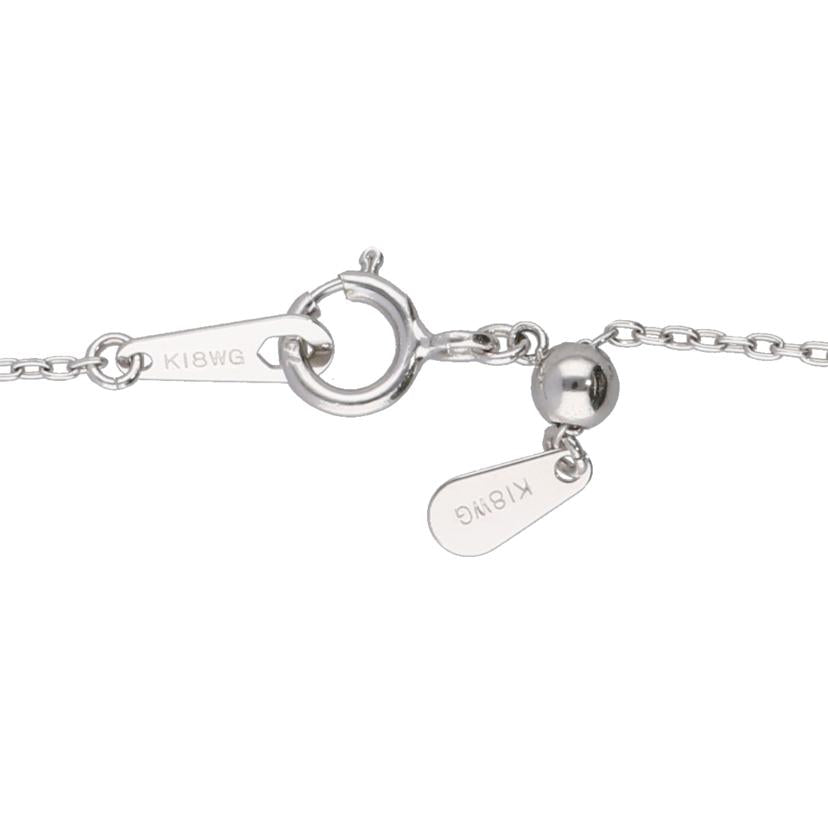 / ◎K18WGオニキスダイヤネックレス0.15ct//Aランク/75