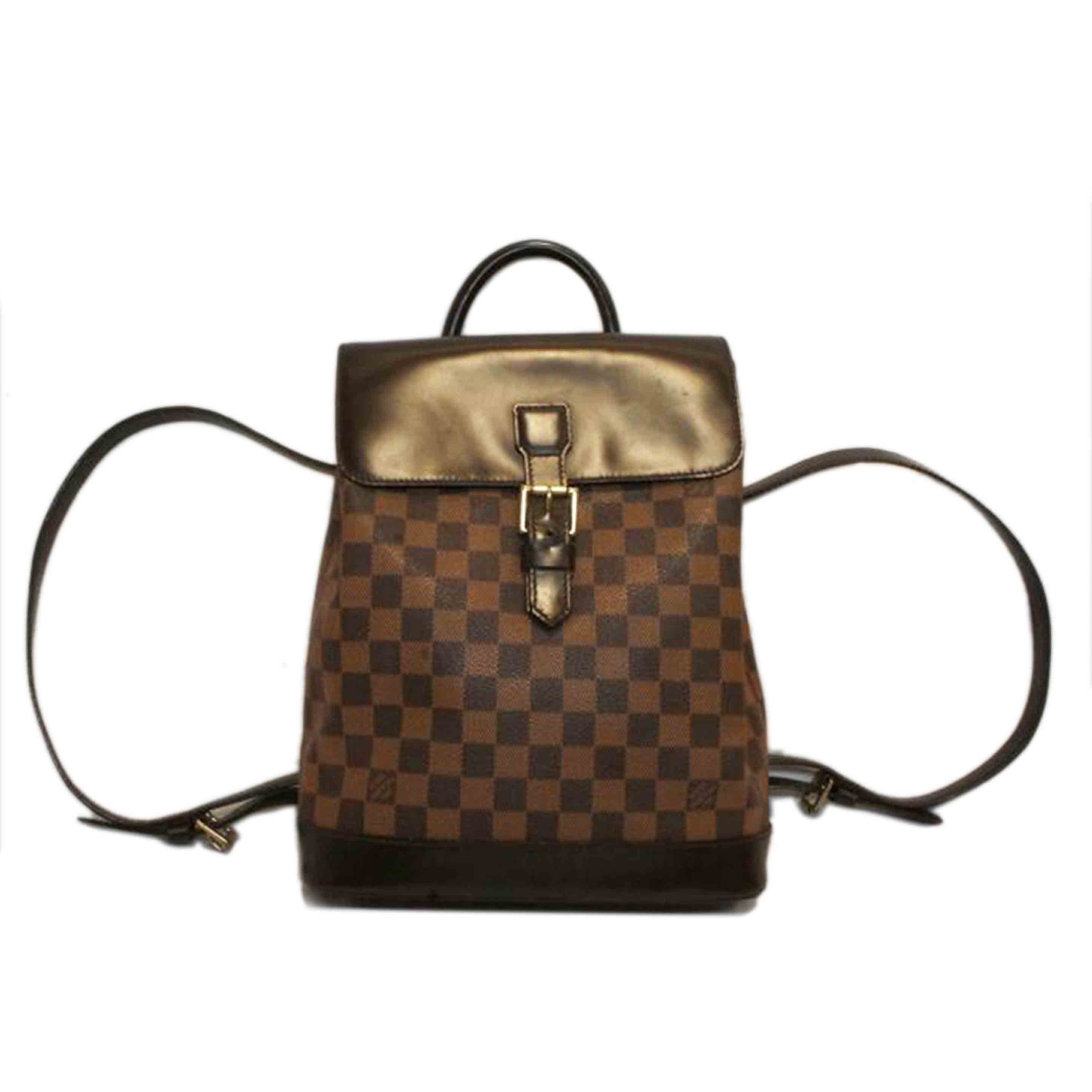 LOUIS VUITTON ルイヴィトン ルイ・ヴィトン ビトン ダミエ・エベヌ 市松模様 ブラウン 茶 廃盤 リュック バックパック ショルダーバッグ ハンドバッグ トートバッグ ブラウン メンズ レディース 定番 人気 LV 斜め掛け 肩がけ/ソーホー/ダミエ/エベヌ/N51132//TH1***/ABランク/92