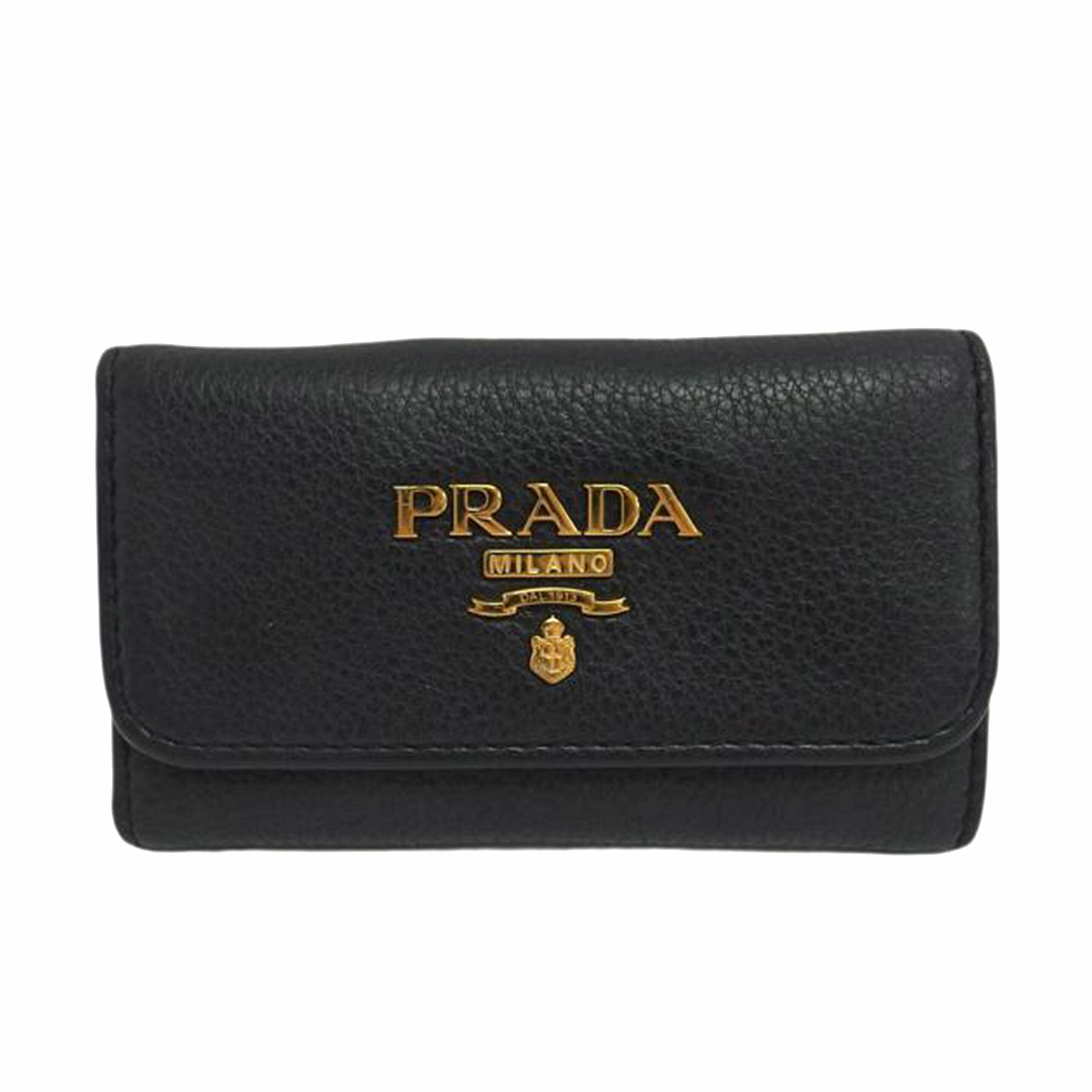 PRADA プラダ/ヴィッテログレイン/6連キーケース/ブラック/1PG222//284/ABランク/04