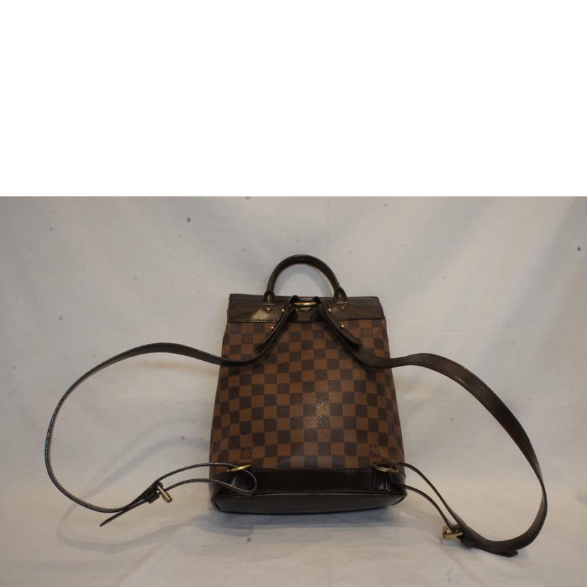 LOUIS VUITTON ルイヴィトン ルイ・ヴィトン ビトン ダミエ・エベヌ 市松模様 ブラウン 茶 廃盤 リュック バックパック ショルダーバッグ ハンドバッグ トートバッグ ブラウン メンズ レディース 定番 人気 LV 斜め掛け 肩がけ/ソーホー/ダミエ/エベヌ/N51132//TH1***/ABランク/92