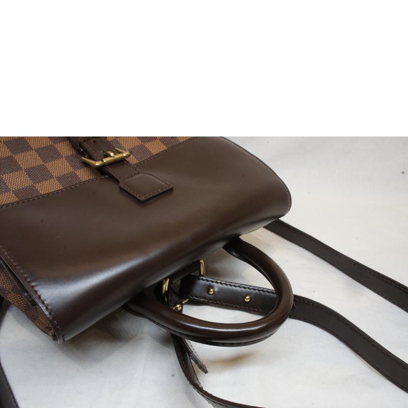 LOUIS VUITTON ルイヴィトン ルイ・ヴィトン ビトン ダミエ・エベヌ 市松模様 ブラウン 茶 廃盤 リュック バックパック ショルダーバッグ ハンドバッグ トートバッグ ブラウン メンズ レディース 定番 人気 LV 斜め掛け 肩がけ/ソーホー/ダミエ/エベヌ/N51132//TH1***/ABランク/92