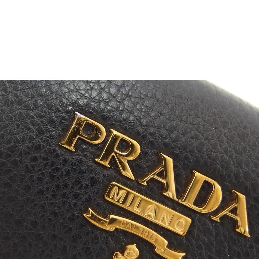 PRADA プラダ/ヴィッテログレイン/6連キーケース/ブラック/1PG222//284/ABランク/04