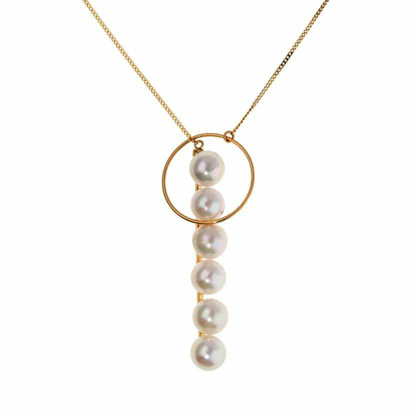 / K18パールネックレス//Aランク/75