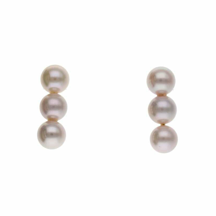 / K18パールピアス//Aランク/75