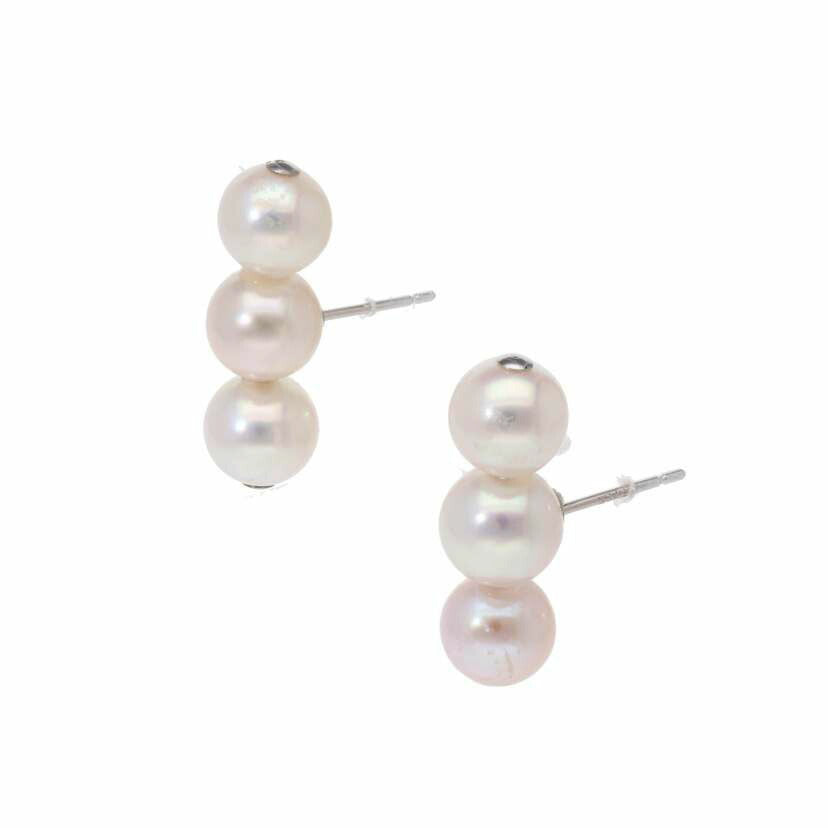 / K14WGパールピアス//Aランク/75