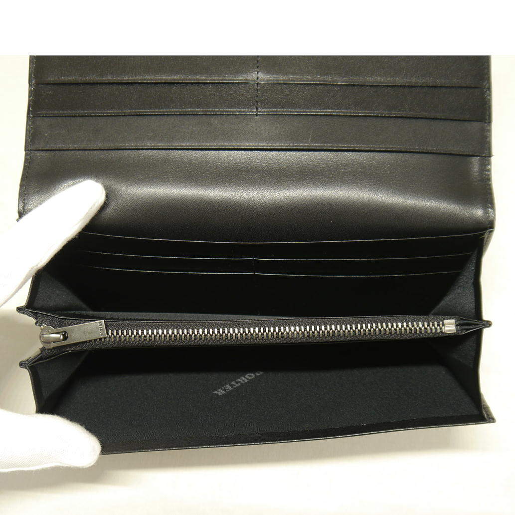 PORTER PLUME(ポーター プリュム)/2つ折り 長財布 ブラック/なし/ABランク/51