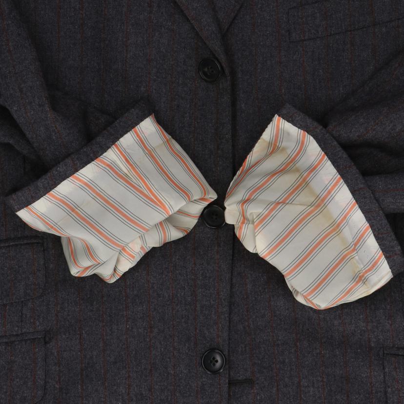 HERMES エルメス/HERMES ウールテラードストライプジャケット グレー //ABランク/75