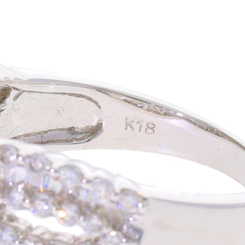 /K18WGダイヤリング1.33ct#12/554-09//Aランク/75