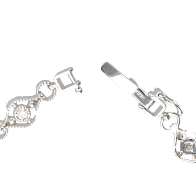 /K18WGダイヤブレスレット0.25ct/582-01//Aランク/75