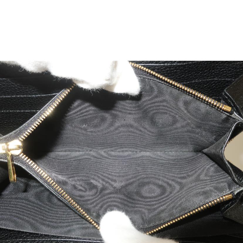 GUCCI グッチ/ズゥミラウンドファスナー 長財布 ブラック/570661//Bランク/65