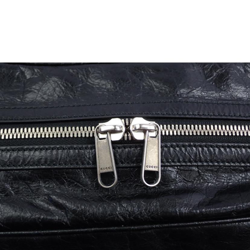 GUCCI グッチ/ブラック レザー ミディアムバックパック /575823//493075/Aランク/62